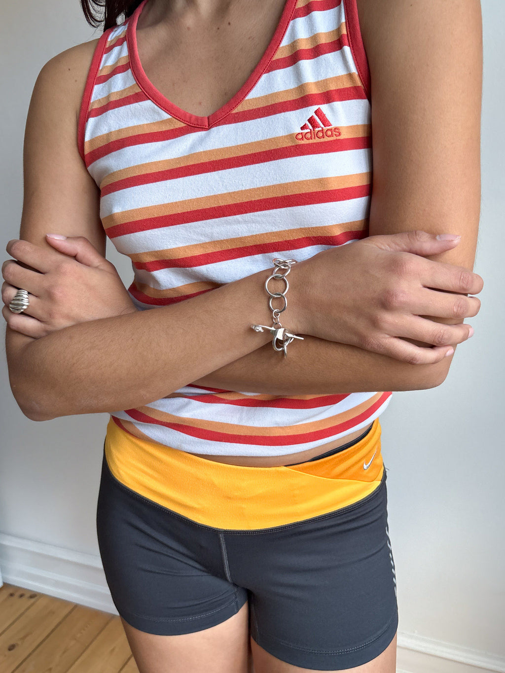 011 / adidas Stripe Orange Tank