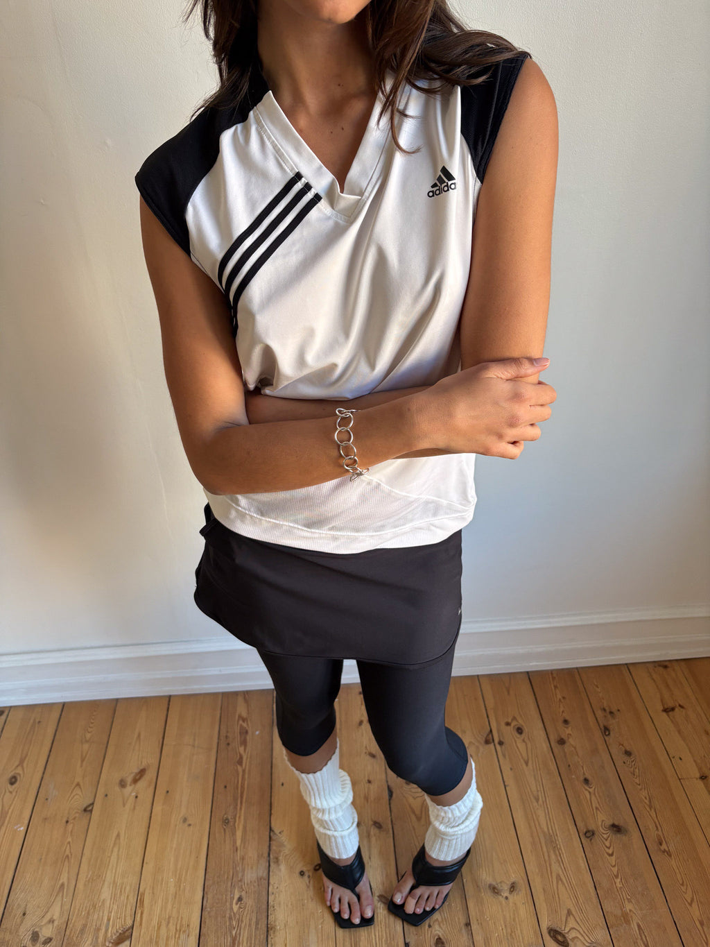 006 / adidas White Capsleeve Tank