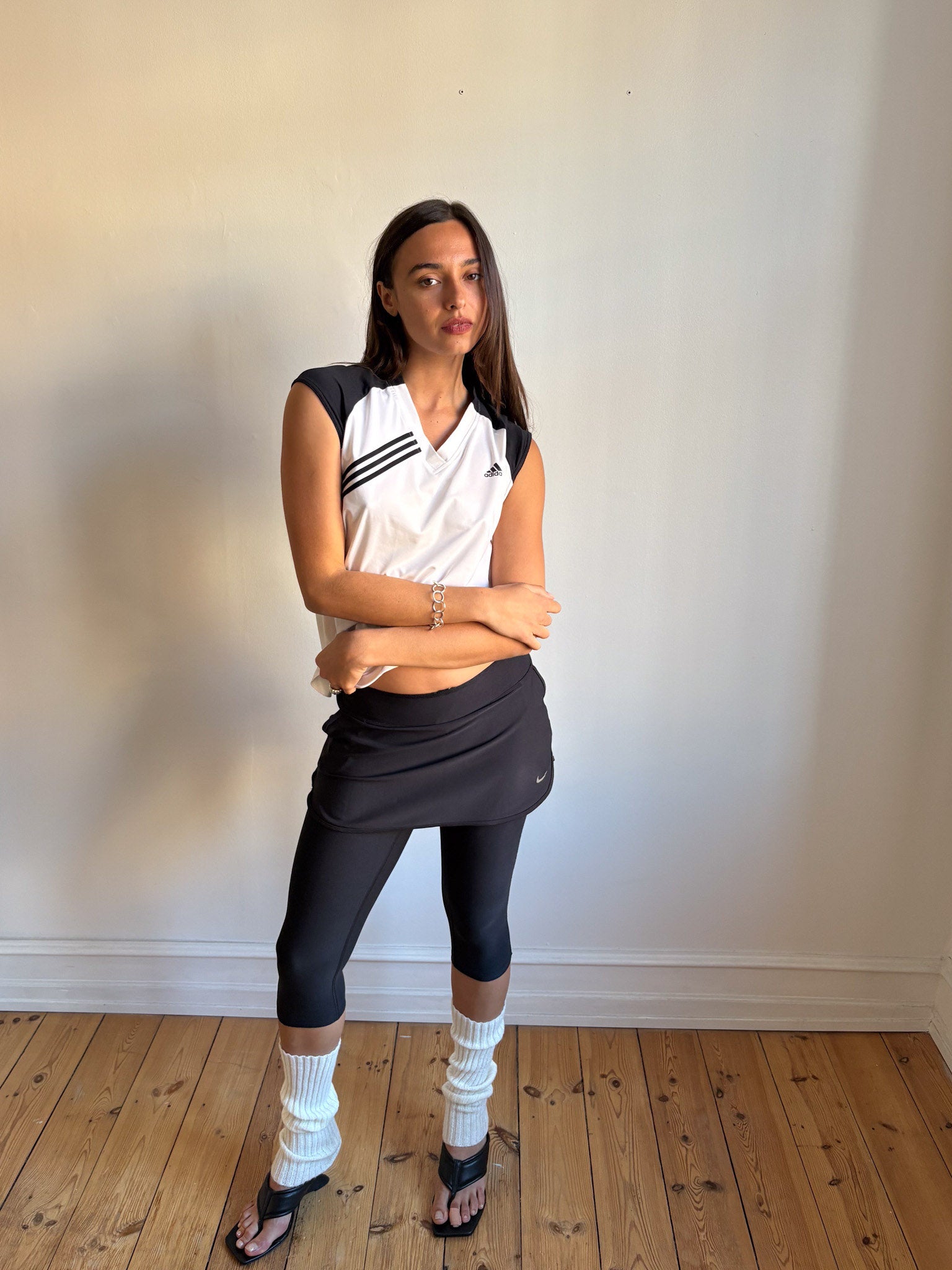 006 / adidas White Capsleeve Tank