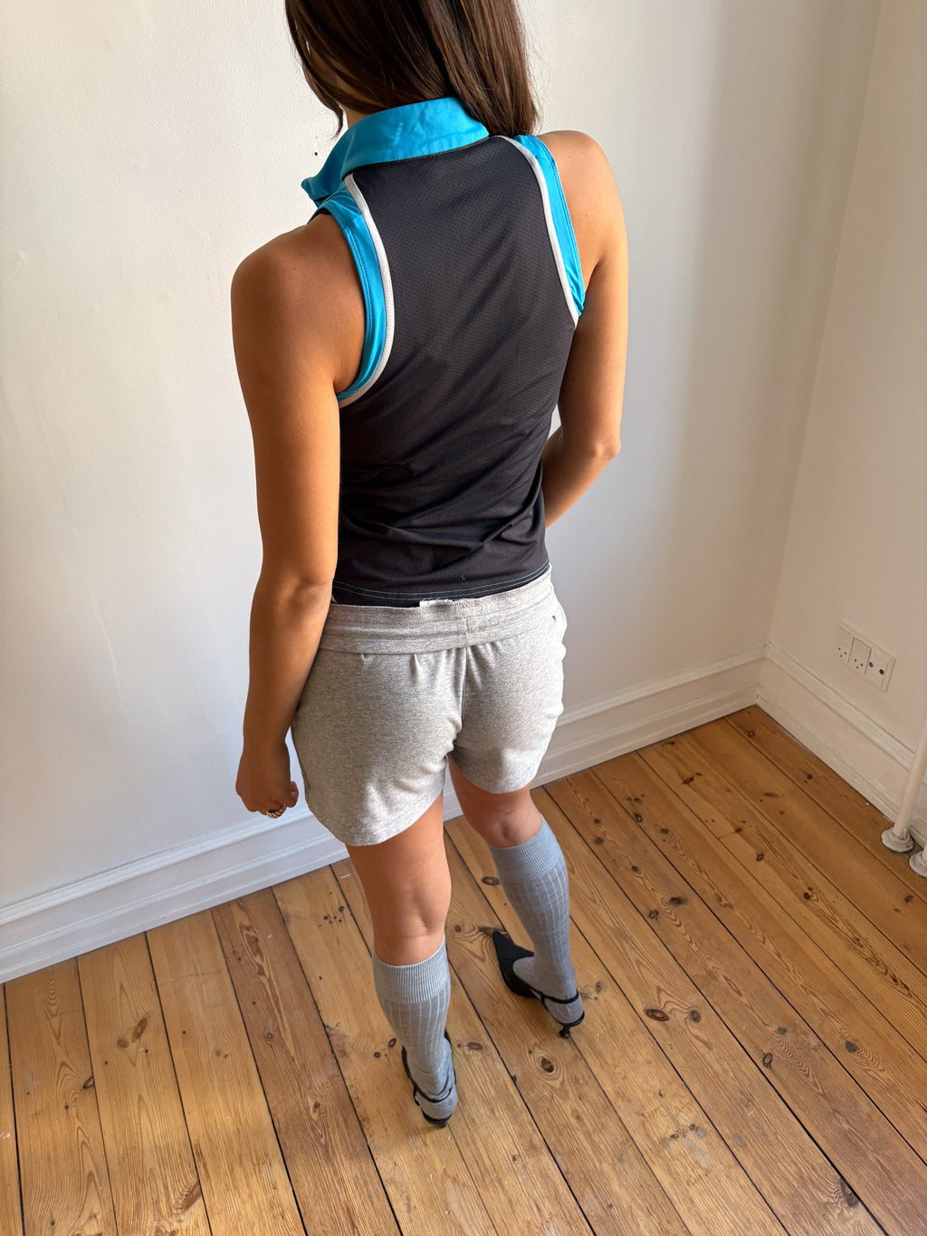 010 / adidas Blue Zip Tank
