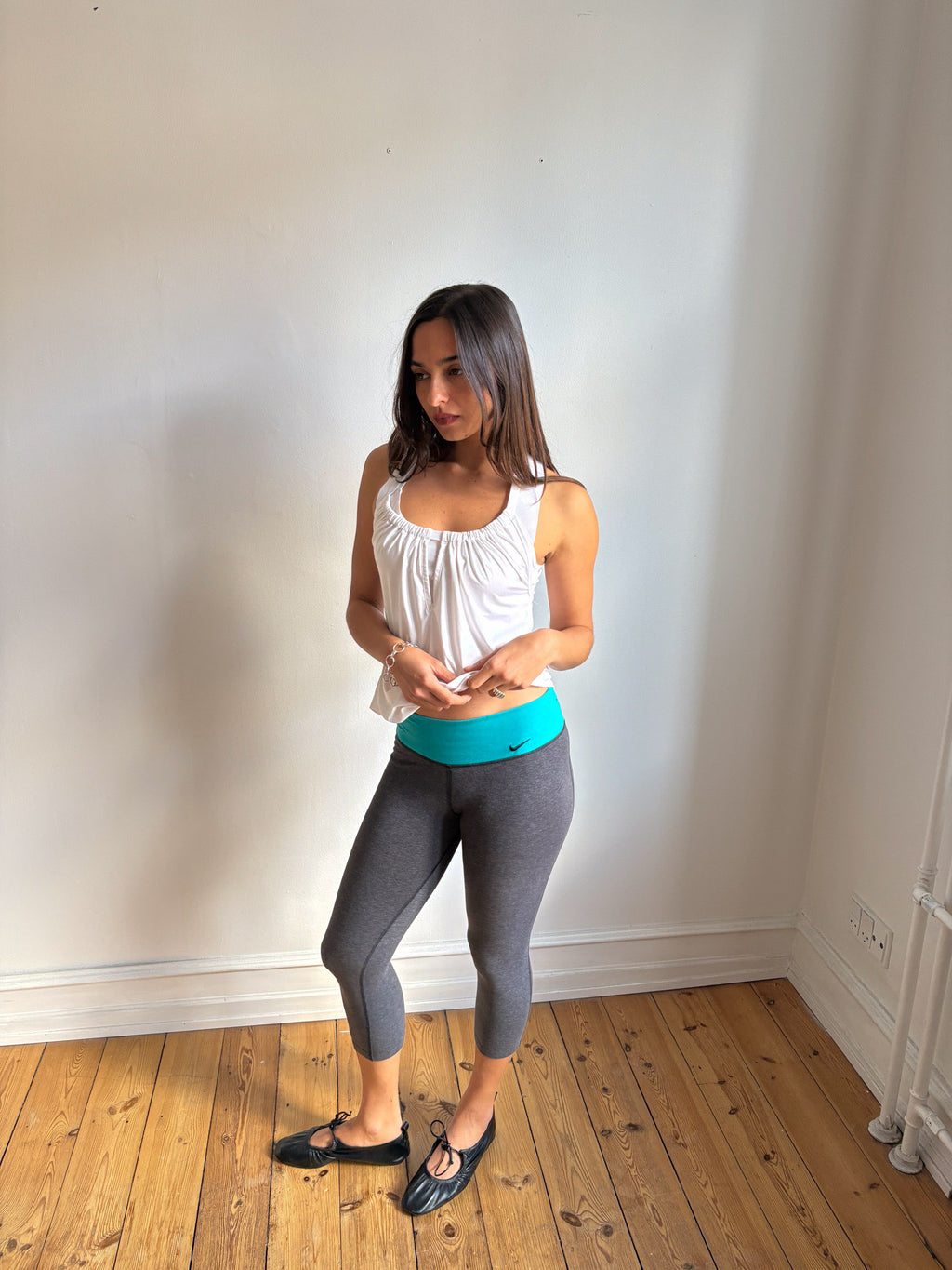 026 / adidas White Two-Layer Tank